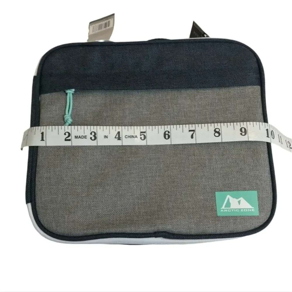 Arctic Zone Blue/Gray Insulated Microban Lunch Box with Reusable Ice Pack NEW